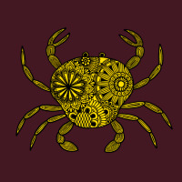 Mandala Crab Yellow And Black Aesthetic Unisex Hoodie | Artistshot