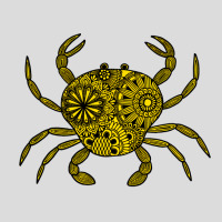 Mandala Crab Yellow And Black Aesthetic Men's Polo Shirt | Artistshot