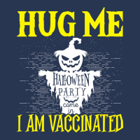 Halloween Scarecrow Hug Me I Am Vaccinated Costume Ladies Denim Jacket | Artistshot