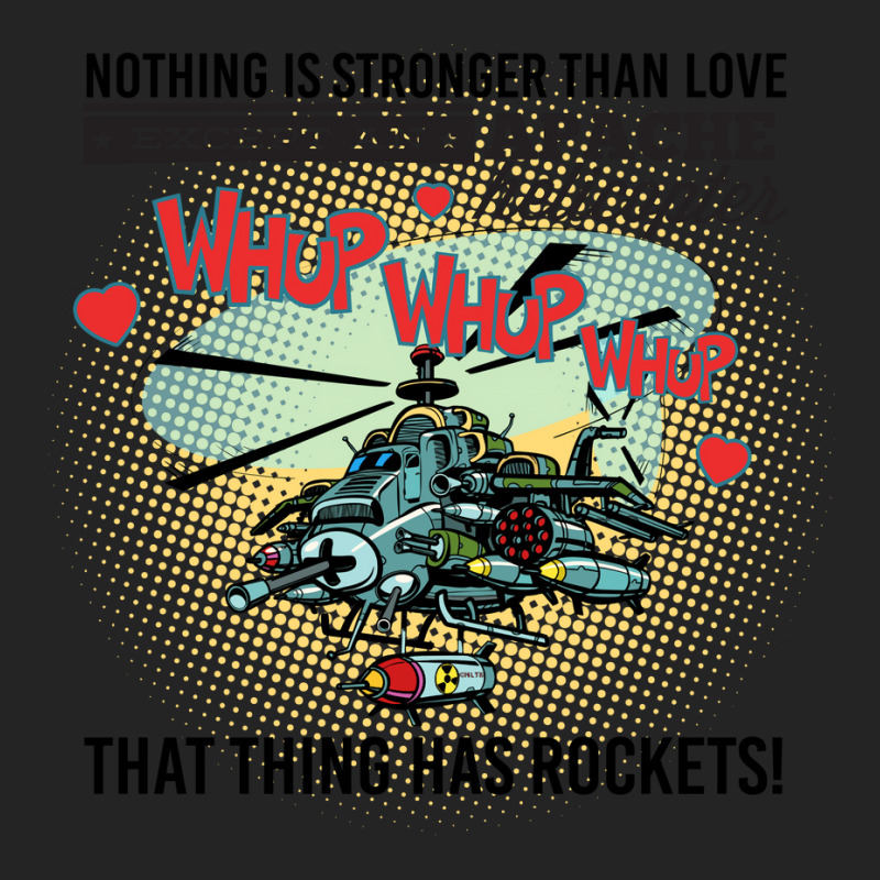 Apache Helicopter Valentine Funny Humor Humor 3/4 Sleeve Shirt by zoaabadou | Artistshot