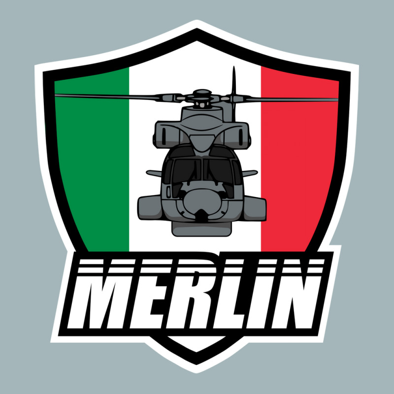 Italian Merlin Helicopter Patch Blue Unisex Sherpa-lined Denim Jacket | Artistshot