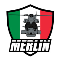 Italian Merlin Helicopter Patch Blue Unisex Hoodie | Artistshot