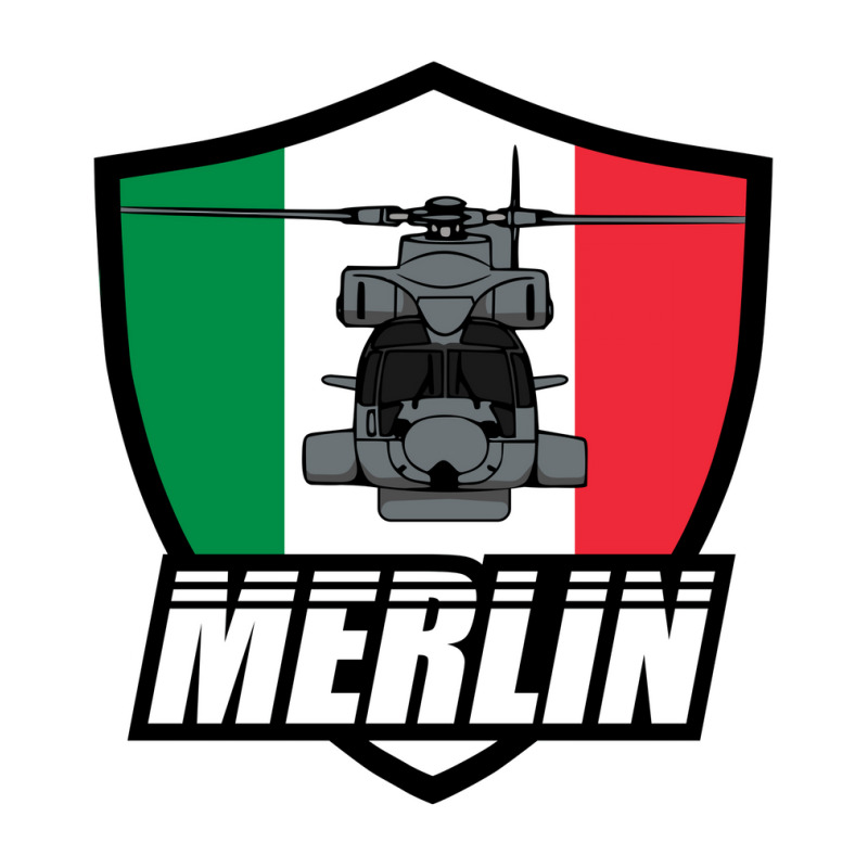 Italian Merlin Helicopter Patch Blue Unisex Hoodie | Artistshot