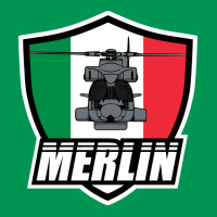 Italian Merlin Helicopter Patch Blue Classic T-shirt | Artistshot