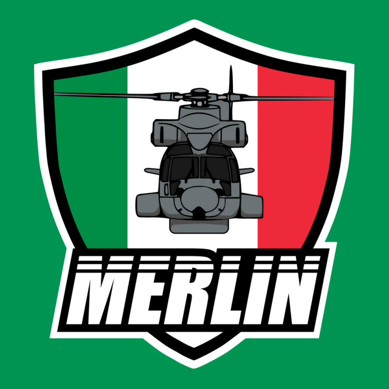 Italian Merlin Helicopter Patch Blue Classic T-shirt | Artistshot