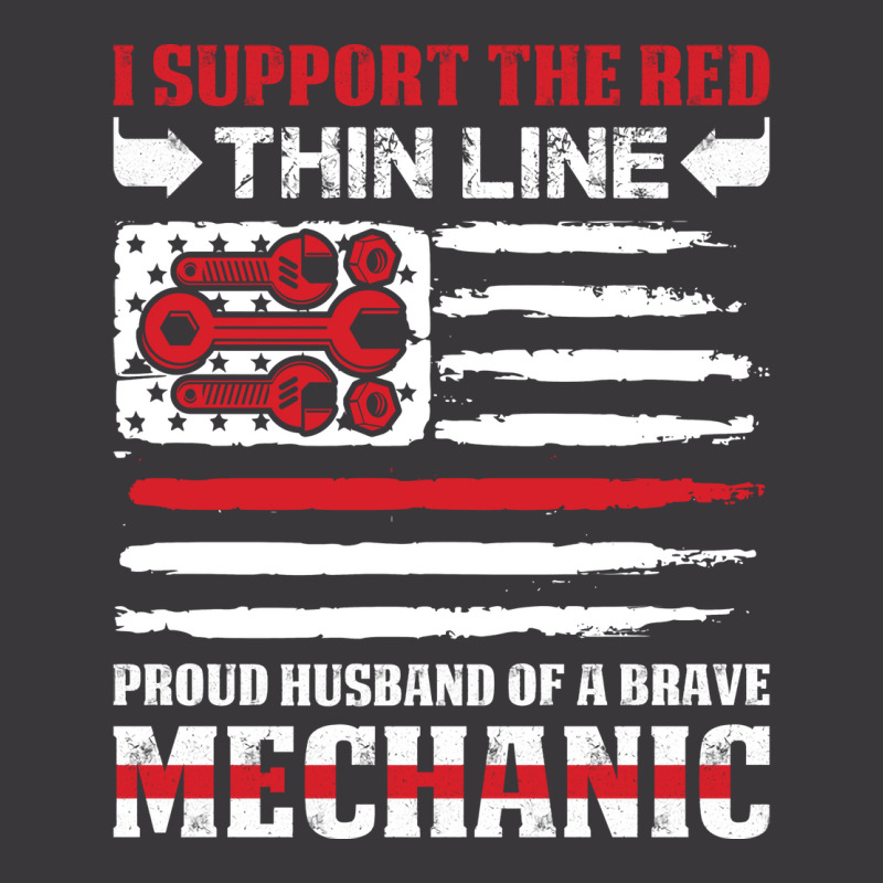 Proud Husband Of A Brave Mechanic Mechanic T  Red Ladies Curvy T-Shirt by anungmarumo7 | Artistshot