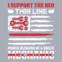 Proud Husband Of A Brave Mechanic Mechanic T  Red Tank Dress | Artistshot