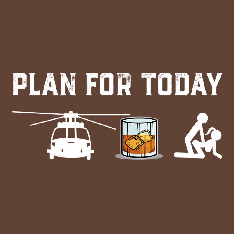 Plan For Today Helicopter Whiskey Bourbon Doggy Fu T-Shirt by fattakayaa | Artistshot