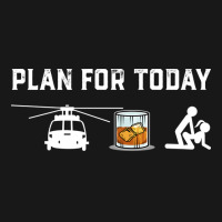 Plan For Today Helicopter Whiskey Bourbon Doggy Fu Flannel Shirt | Artistshot