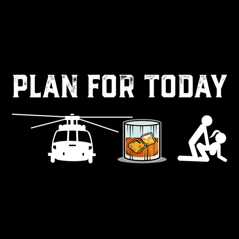 Plan For Today Helicopter Whiskey Bourbon Doggy Fu Zipper Hoodie by fattakayaa | Artistshot