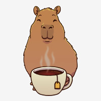 Capybara Black Tea Cute Adjustable Cap | Artistshot