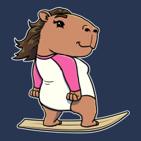 Capybara Surfer Girl Surfing Vintage Men Denim Jacket | Artistshot