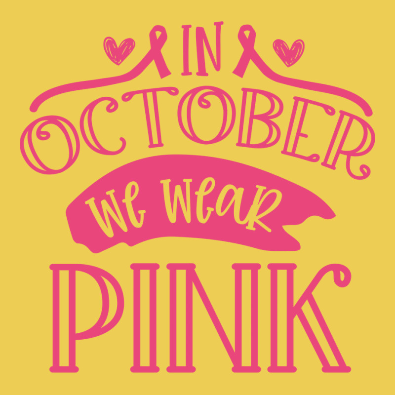 In October We Wear Pink Yellow Portrait Canvas Print | Artistshot