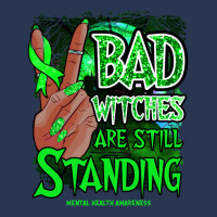 Mental Health Awareness Witch Ribbon Retro Hallowe Ladies Denim Jacket | Artistshot