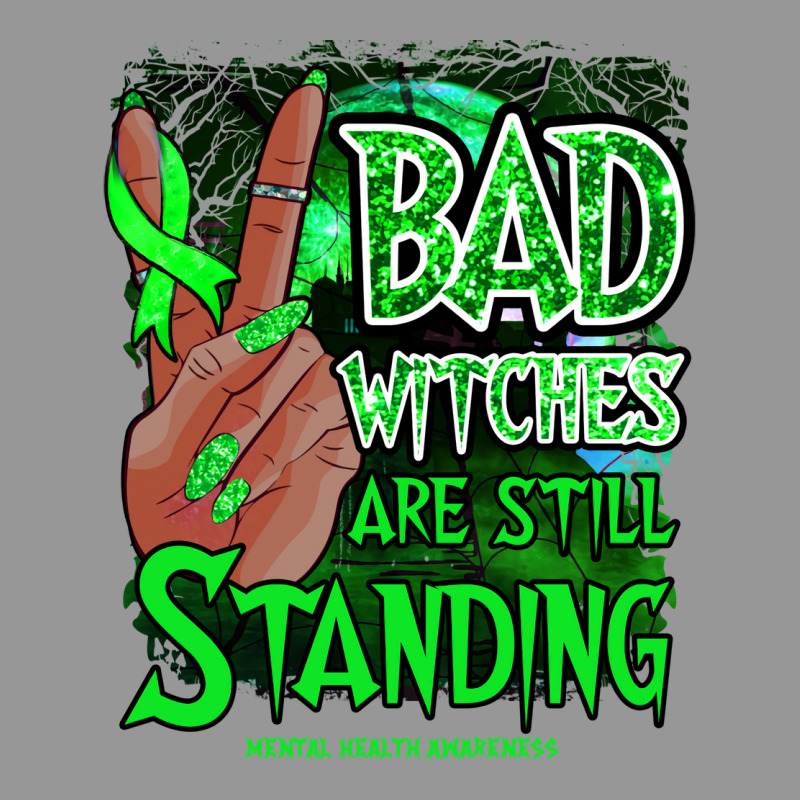 Mental Health Awareness Witch Ribbon Retro Hallowe Women's V-Neck T-Shirt by barajemucozom | Artistshot