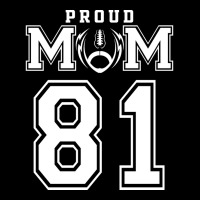 Custom Proud Football Mom Number 81 Personalized F V-neck Tee | Artistshot