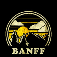 Banff Alberta Canada  Vintage Hiking Mountains Yel Men's Long Sleeve Pajama Set | Artistshot