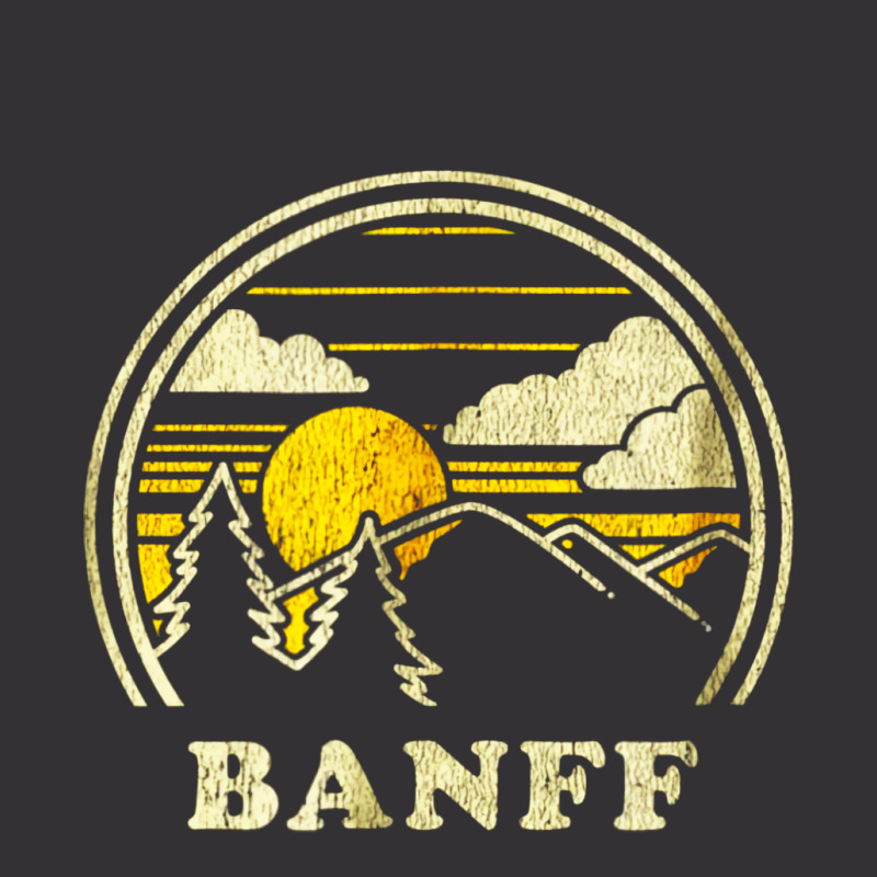 Banff Alberta Canada  Vintage Hiking Mountains Yel Vintage Hoodie by efawcuro9 | Artistshot