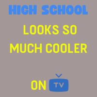 High School Looks Better On Tv Yellow Vintage Short | Artistshot