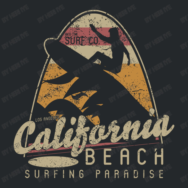 California Beach Surfing Paradise Crewneck Sweatshirt by Heri Iye | Artistshot