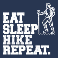 Eat Sleep Hike Repeat Hiker Hiking Cool Ladies Denim Jacket | Artistshot