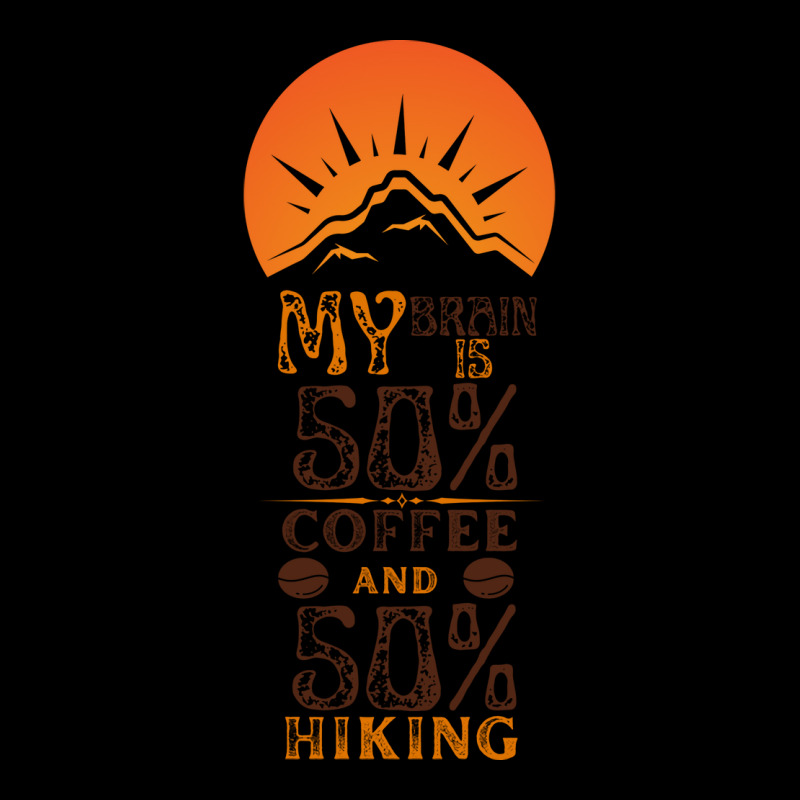 My Brain Is 50 Coffee And 50 Hiking Boy Women's V-Neck T-Shirt by alesicriminq | Artistshot