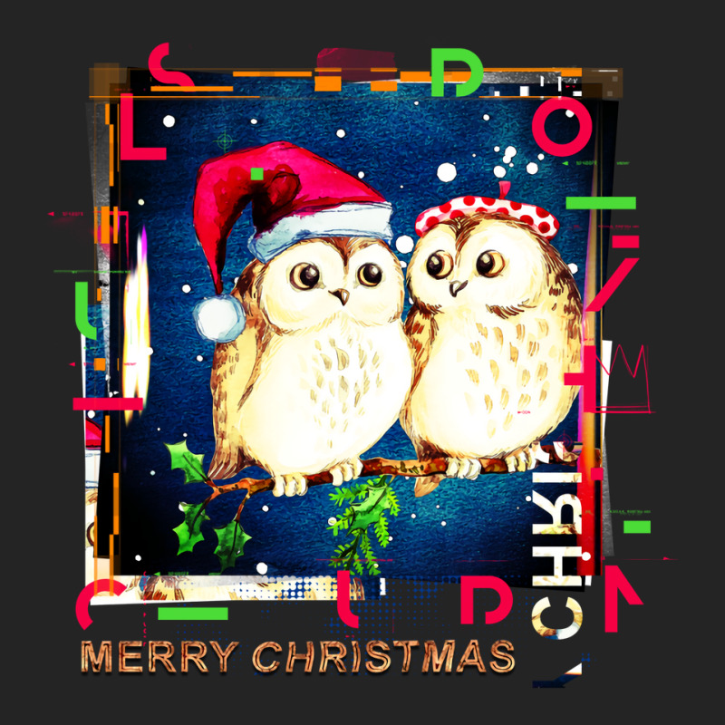 Merry Christmas Owls Music 3/4 Sleeve Shirt | Artistshot