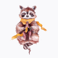 Raccoon Meditates T-shirt | Artistshot