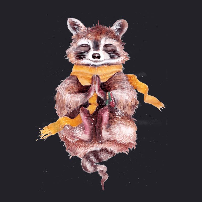 Raccoon Meditates Unisex Sherpa-Lined Denim Jacket by persiefennink | Artistshot