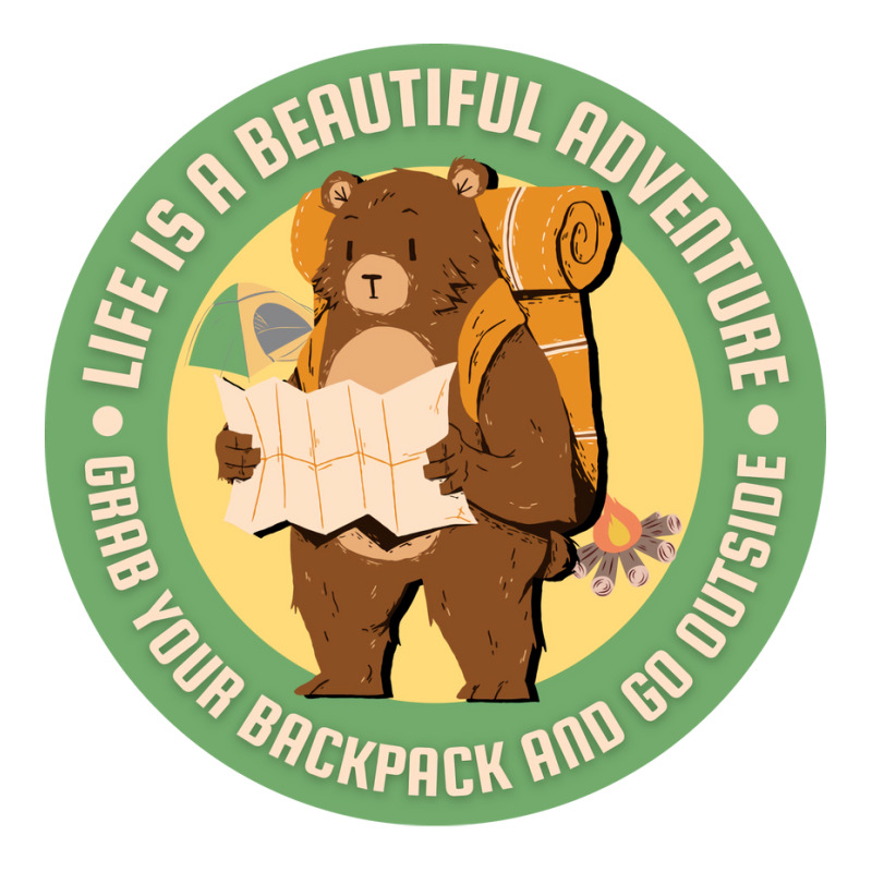 Cute Bear With Backpack Camping Life Is An Adventu Maternity Scoop Neck T-shirt by skoraarchutp | Artistshot