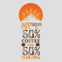 My Brain Is 50 Coffee And 50 Hiking Funny Love V-neck Tee | Artistshot