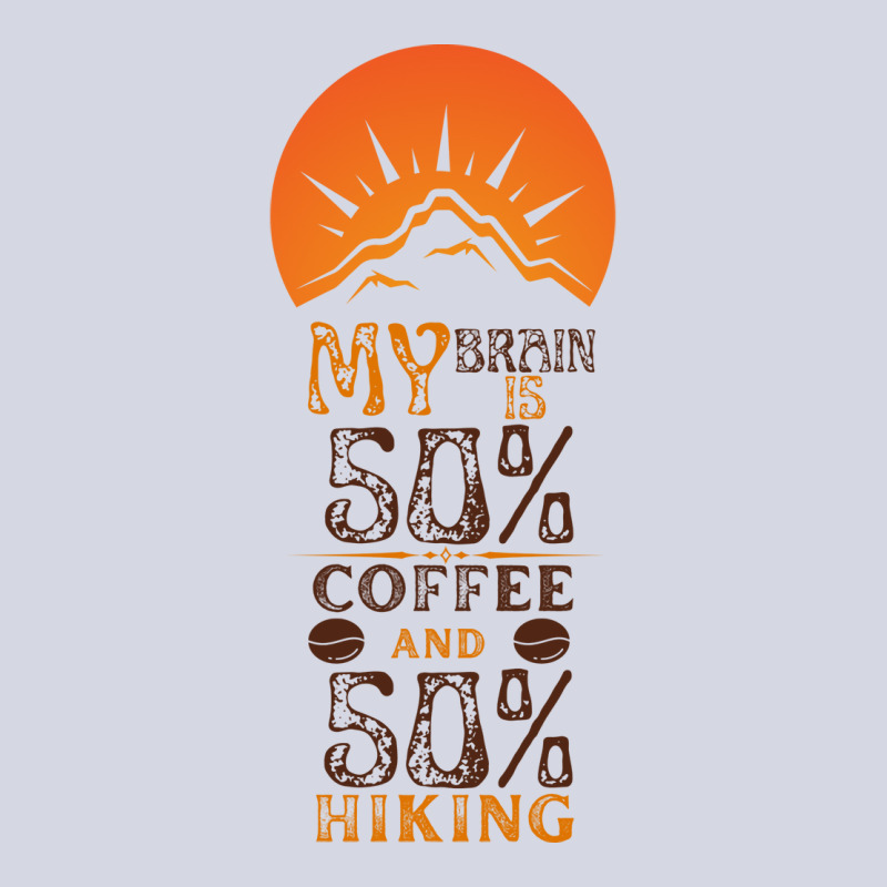 My Brain Is 50 Coffee And 50 Hiking Funny Love Fleece Short | Artistshot