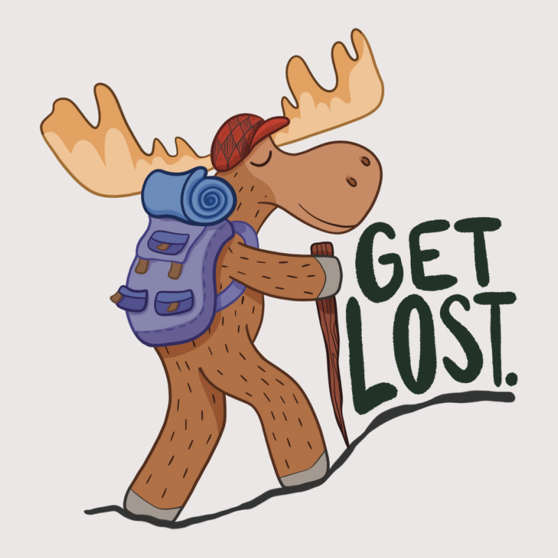 Hiking Moose Girl Pocket T-Shirt by niventriskao | Artistshot