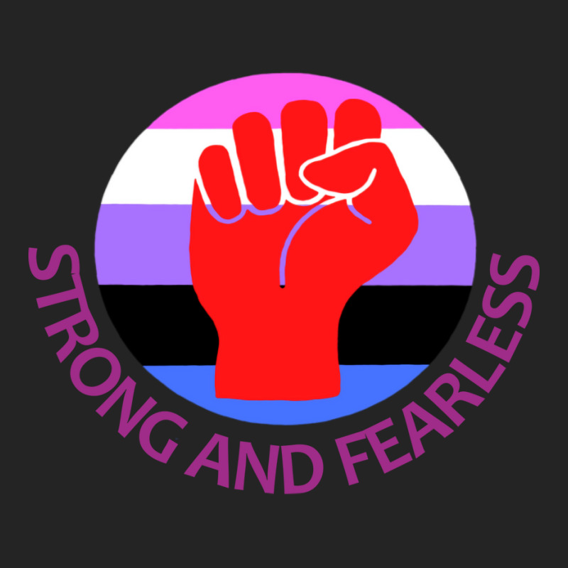 Gender Fluid Activist Strong And Fearless Blue 3/4 Sleeve Shirt | Artistshot