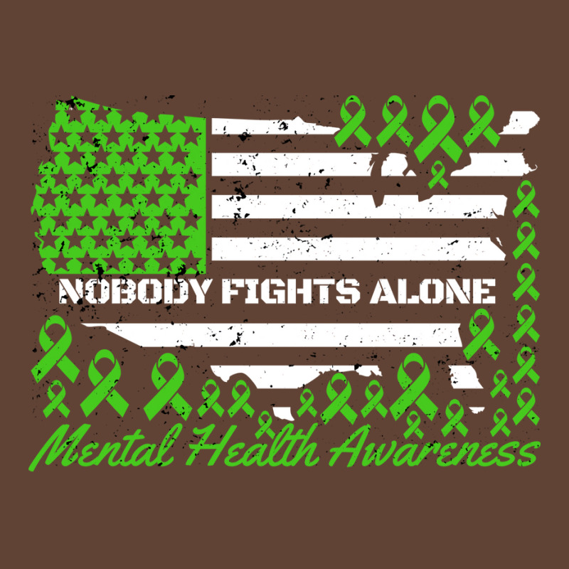 Mental Health Awareness Nobody Fights Alone Americ T-Shirt by sammutroisv | Artistshot