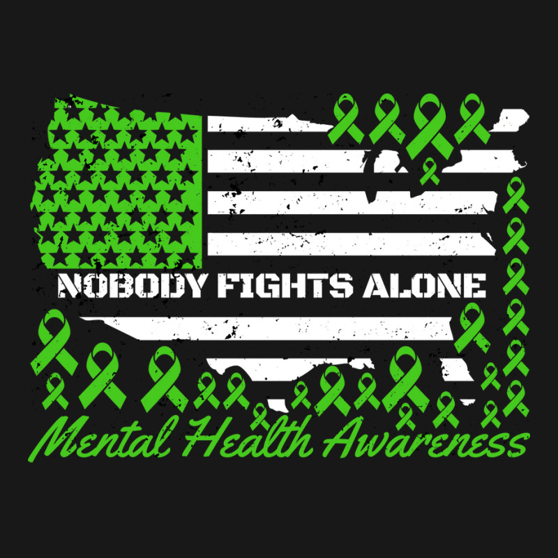 Mental Health Awareness Nobody Fights Alone Americ Flannel Shirt by sammutroisv | Artistshot