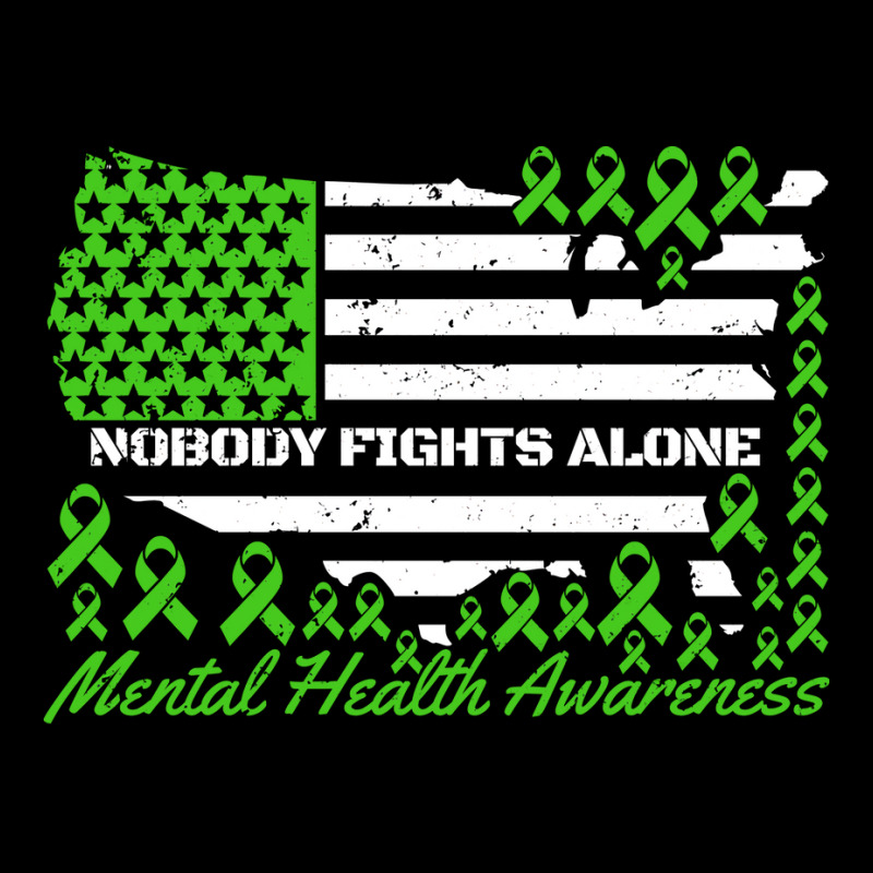 Mental Health Awareness Nobody Fights Alone Americ Men's 3/4 Sleeve Pajama Set by sammutroisv | Artistshot