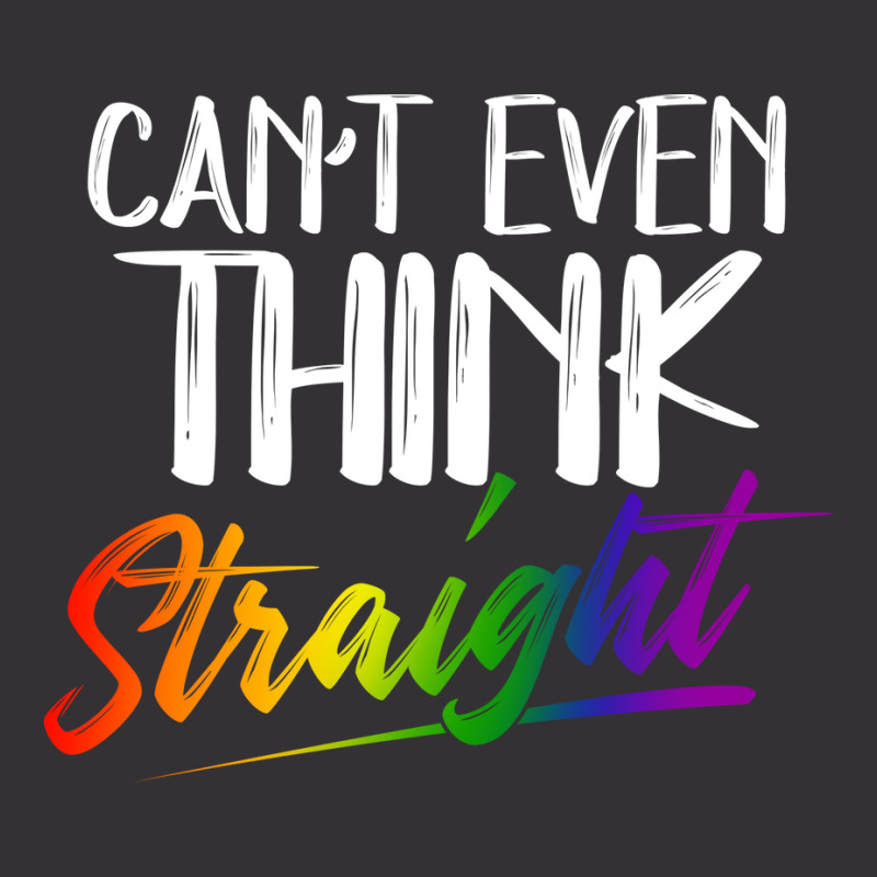 Cant Even Think Straight Lgbtq Pride Month Lgbt Ga Vintage Hoodie And Short Set | Artistshot