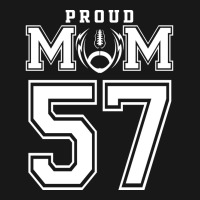 Custom Proud Football Mom Number 57 Personalized F Flannel Shirt | Artistshot