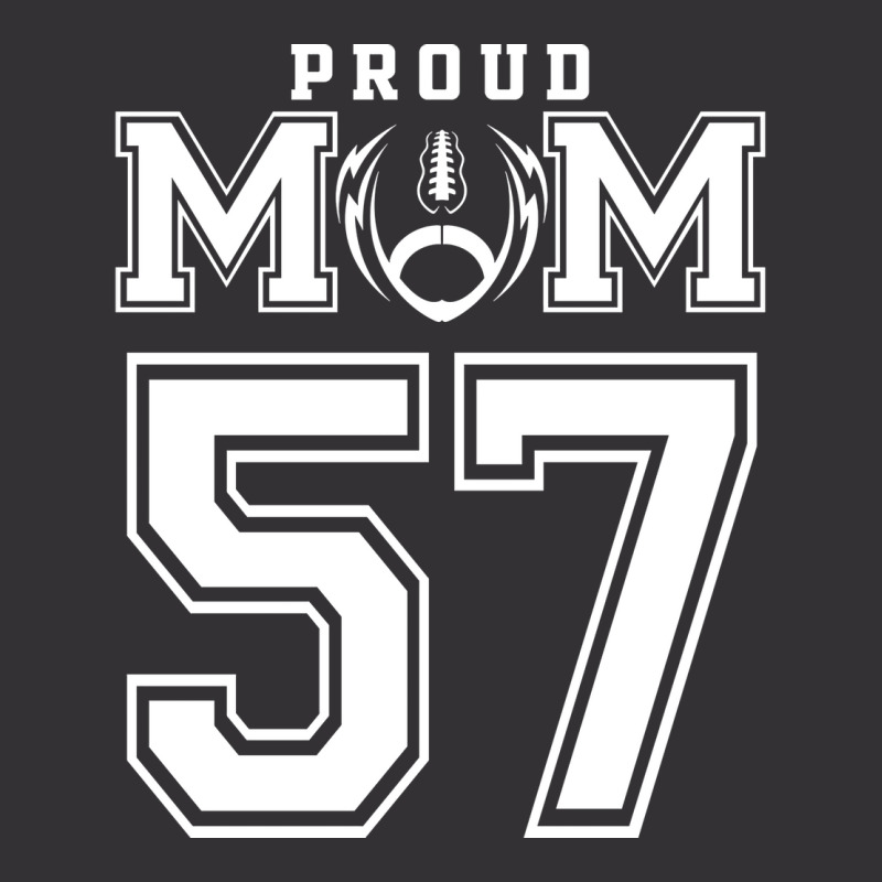 Custom Proud Football Mom Number 57 Personalized F Vintage Short by strosesimonsf | Artistshot