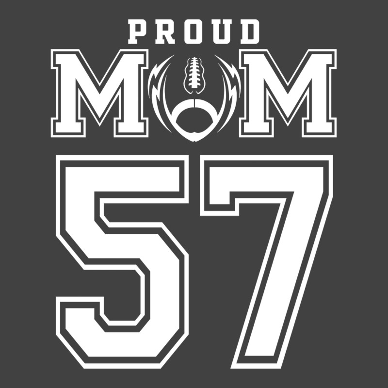 Custom Proud Football Mom Number 57 Personalized F Vintage T-Shirt by strosesimonsf | Artistshot