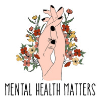 Mental Health Matters Floral Women Red Zipper Hoodie | Artistshot