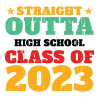 Straight Outta High School Class Of 2023 70s V-neck Tee | Artistshot