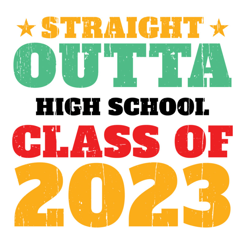 Straight Outta High School Class Of 2023 70s V-Neck Tee by strosesimonsf | Artistshot