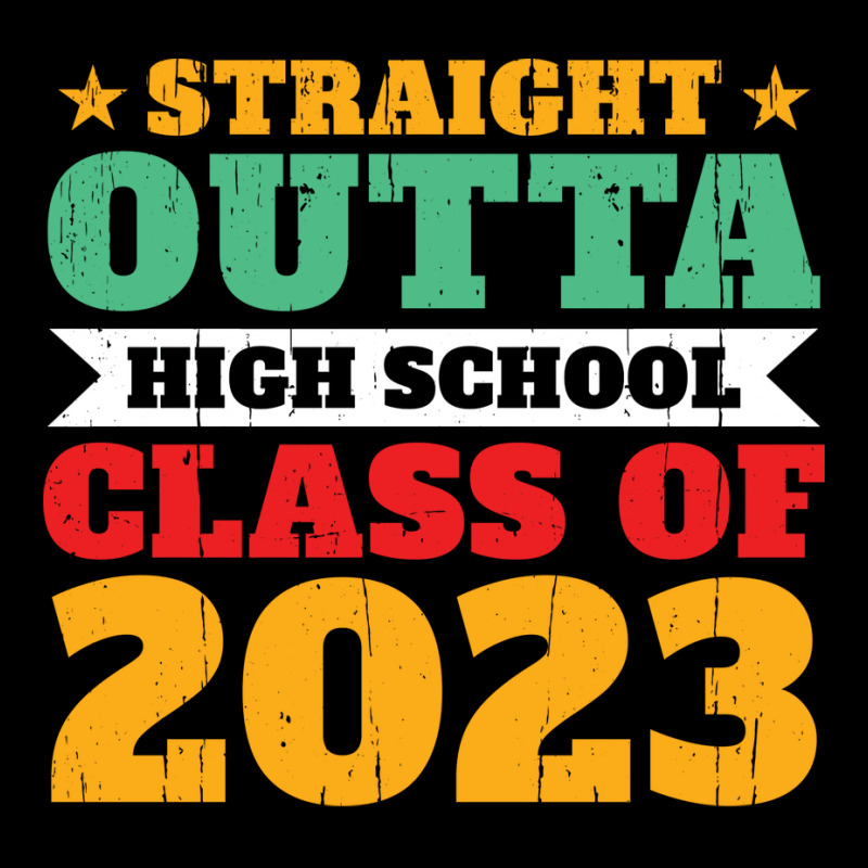 Straight Outta High School Class Of 2023 70s Zipper Hoodie by strosesimonsf | Artistshot