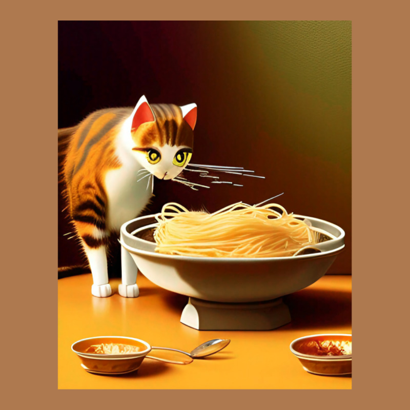 Cat Eating Spaghetti Sticker 2023 Vintage Short | Artistshot