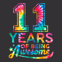 11 Year Of Being Awesome 11 Years Old 11th Birthda Vintage Hoodie | Artistshot