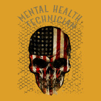 Mental Health Technician Watercolor Skull In Ameri T-shirt | Artistshot