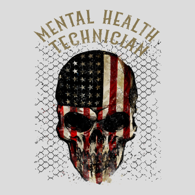 Mental Health Technician Watercolor Skull In Ameri Men's Polo Shirt | Artistshot