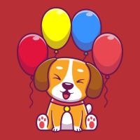 Cute Dog Sitting With Balloon 70s T-shirt | Artistshot